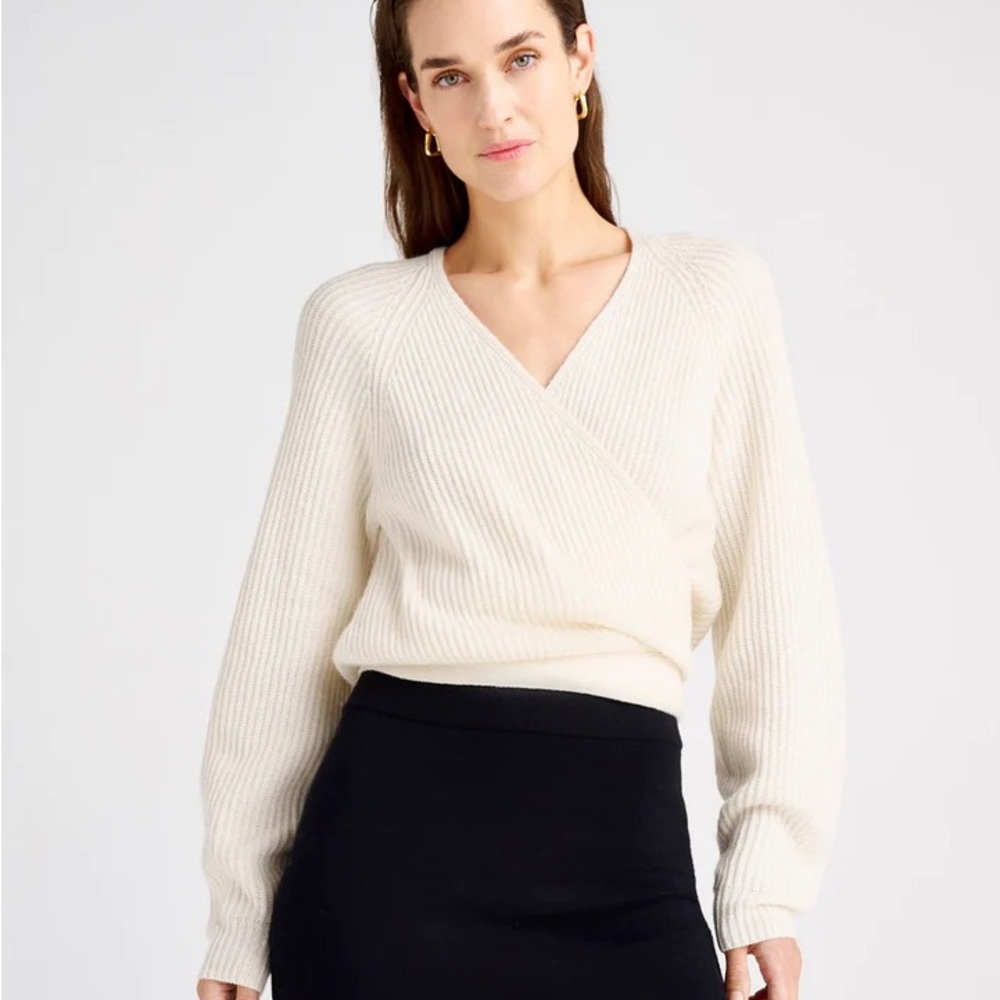 SPLENDID Cashblend Adele Wrap Sweater - Small